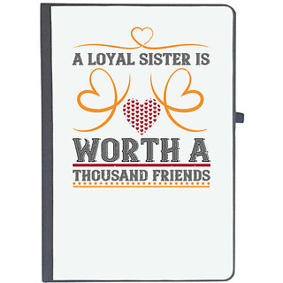                       UDNAG Ruled Notebook Diary 'Sister | A loyal sister is worth a thousand friends', [A5 80Pages 80GSM]                                              