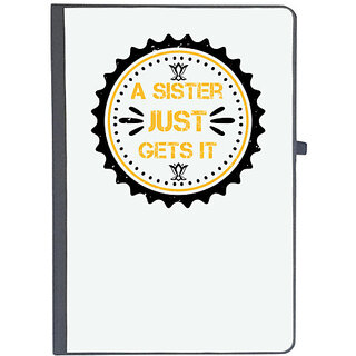                       UDNAG Ruled Notebook Diary 'Sister | A sister just gets it', [A5 80Pages 80GSM]                                              