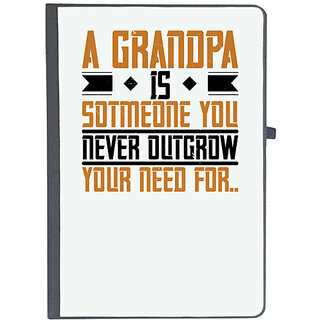                       UDNAG Ruled Notebook Diary 'Grand Father | A grandpa is someone you never outgrow your-2', [A5 80Pages 80GSM]                                              