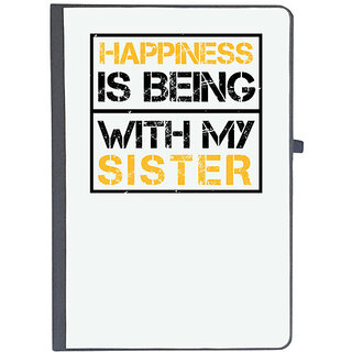                       UDNAG Ruled Notebook Diary 'Sister | Happiness is being with my sister -2', [A5 80Pages 80GSM]                                              