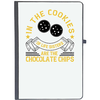                       UDNAG Ruled Notebook Diary 'Sister | In the cookies of life, sisters are the chocolate chips', [A5 80Pages 80GSM]                                              