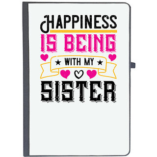                       UDNAG Ruled Notebook Diary 'Sister | Happiness is being with my sister-1', [A5 80Pages 80GSM]                                              