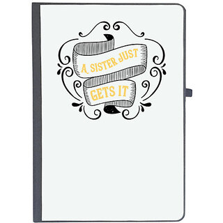                       UDNAG Ruled Notebook Diary 'Sister | All you need is love and a sister -2', [A5 80Pages 80GSM]                                              