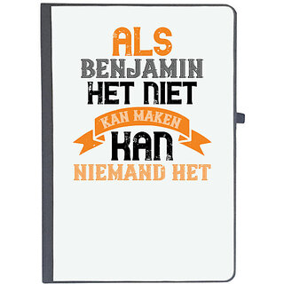                       UDNAG Ruled Notebook Diary '| als benjamin het niet kan maken', [A5 80Pages 80GSM]                                              