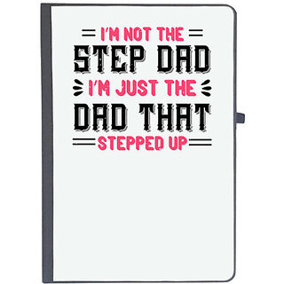                       UDNAG Ruled Notebook Diary 'Papa, Father | i'm not the step dad i'm just the dad', [A5 80Pages 80GSM]                                              