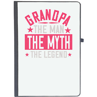                       UDNAG Ruled Notebook Diary 'Papa, Father | grandpa the man themyth the legend', [A5 80Pages 80GSM]                                              