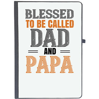                       UDNAG Ruled Notebook Diary 'Papa, Father | blessed to be called dad and papa', [A5 80Pages 80GSM]                                              