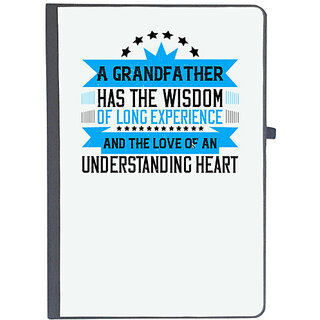                       UDNAG Ruled Notebook Diary 'Grand Father | A grandfather has the wisdom of long experience', [A5 80Pages 80GSM]                                              