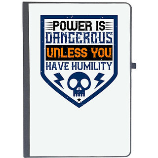                       UDNAG Ruled Notebook Diary 'Power | Power is dangerous unless you have humility 2', [A5 80Pages 80GSM]                                              