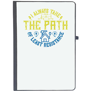                       UDNAG Ruled Notebook Diary 'Power | I always take the path of lest resistance', [A5 80Pages 80GSM]                                              