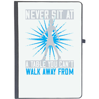                       UDNAG Ruled Notebook Diary 'Walking | Never sit at a table you cant walk away from', [A5 80Pages 80GSM]                                              