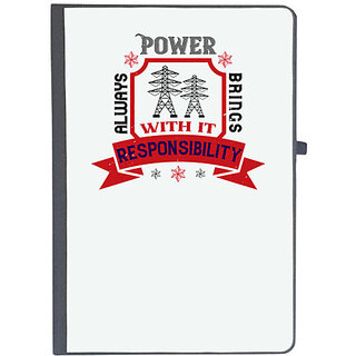                       UDNAG Ruled Notebook Diary 'Electrical Engineer | Power always brings with it responsibility', [A5 80Pages 80GSM]                                              