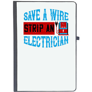                       UDNAG Ruled Notebook Diary 'Electrical Engineer | Save a wire strip an electrician', [A5 80Pages 80GSM]                                              