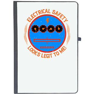                       UDNAG Ruled Notebook Diary 'Electrical Engineer | Electrical safety looks legit to me!', [A5 80Pages 80GSM]                                              