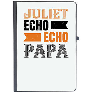                       UDNAG Ruled Notebook Diary 'Father | juliet echo echo papa', [A5 80Pages 80GSM]                                              