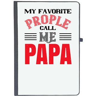                       UDNAG Ruled Notebook Diary 'Father | my favorite prople call me papa', [A5 80Pages 80GSM]                                              