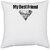 UDNAG White Polyester 'Diamond | My best friend' Pillow Cover [16 Inch X 16 Inch]