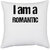 UDNAG White Polyester 'Romantic | I am a Romantic' Pillow Cover [16 Inch X 16 Inch]