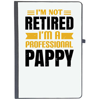                       UDNAG Ruled Notebook Diary 'Father | i'm not retired i'm a professional pappy', [A5 80Pages 80GSM]                                              