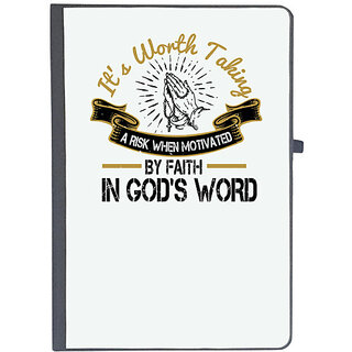                       UDNAG Ruled Notebook Diary 'Faith | It's worth taking a risk when motivated by faith in 's Word', [A5 80Pages 80GSM]                                              