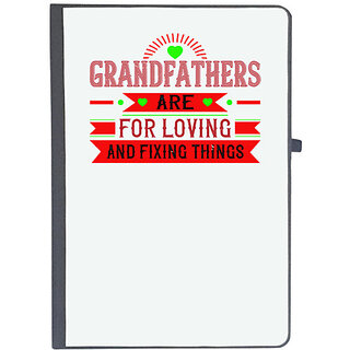                       UDNAG Ruled Notebook Diary 'Grand Father | Grandfathers are for loving and fixing things', [A5 80Pages 80GSM]                                              