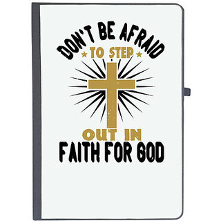                       UDNAG Ruled Notebook Diary 'Faith | Don't be afraid to step out in faith for', [A5 80Pages 80GSM]                                              