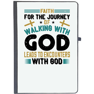                       UDNAG Ruled Notebook Diary 'Faith | Faith for the journey of walking with  leads to encounters with', [A5 80Pages 80GSM]                                              