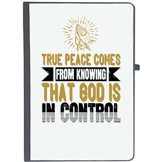                       UDNAG Ruled Notebook Diary 'Faith | True peace comes from knowing that  is in control', [A5 80Pages 80GSM]                                              