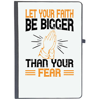                       UDNAG Ruled Notebook Diary 'Faith | Let your faith be bigger than your fear', [A5 80Pages 80GSM]                                              