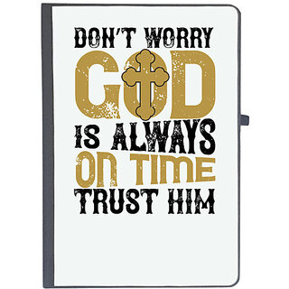                       UDNAG Ruled Notebook Diary '| Dont worry.  is always on time. Trust him', [A5 80Pages 80GSM]                                              