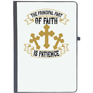                       UDNAG Ruled Notebook Diary 'Faith | The principal part of faith is patience', [A5 80Pages 80GSM]                                              