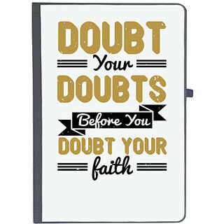                       UDNAG Ruled Notebook Diary 'Faith | Doubt your doubts before you doubt your faith', [A5 80Pages 80GSM]                                              