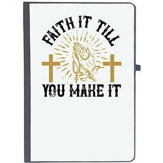                       UDNAG Ruled Notebook Diary 'Faith | Faith it till you make it', [A5 80Pages 80GSM]                                              