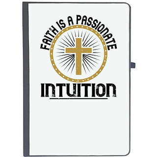                      UDNAG Ruled Notebook Diary 'Faith | Faith is a passionate intuition', [A5 80Pages 80GSM]                                              