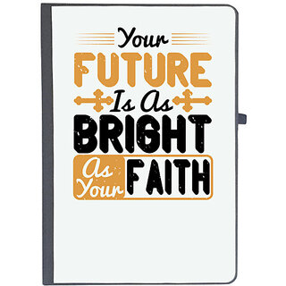                       UDNAG Ruled Notebook Diary 'Faith | Your future is as bright as your faith', [A5 80Pages 80GSM]                                              
