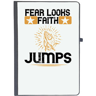                       UDNAG Ruled Notebook Diary 'Faith | Fear looks faith jumps 02', [A5 80Pages 80GSM]                                              