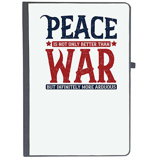                       UDNAG Ruled Notebook Diary 'Peace | Peace is not only better than war, but infinitely more arduous', [A5 80Pages 80GSM]                                              