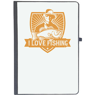                       UDNAG Ruled Notebook Diary 'Fishing | I Love fishing copy', [A5 80Pages 80GSM]                                              
