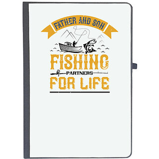                       UDNAG Ruled Notebook Diary 'Fishing | father and son fishing partners for life', [A5 80Pages 80GSM]                                              