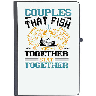                       UDNAG Ruled Notebook Diary 'Fishing | COUPLES THAT FISH TOGETHER', [A5 80Pages 80GSM]                                              
