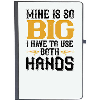                       UDNAG Ruled Notebook Diary 'Fishing | MINE IS SO BIG I HAVE TO USE BOTH HANDS', [A5 80Pages 80GSM]                                              