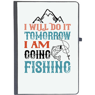                       UDNAG Ruled Notebook Diary 'Fishing | I WILL DO IT TOMORROW', [A5 80Pages 80GSM]                                              