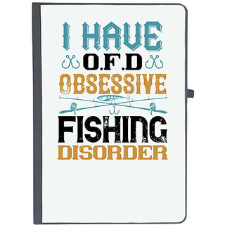                      UDNAG Ruled Notebook Diary 'Fishing | I HAVE O.F.D OBSESSIVE FISHING DISORDER', [A5 80Pages 80GSM]                                              