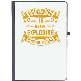                       UDNAG Ruled Notebook Diary 'Mother | [Motherhood is] heart-exploding, blissful hysteria', [A5 80Pages 80GSM]                                              