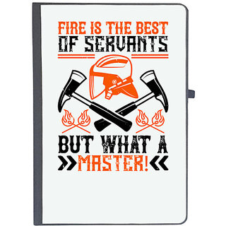                       UDNAG Ruled Notebook Diary 'Firefighter | Fire is the best of servants; but what a master!', [A5 80Pages 80GSM]                                              