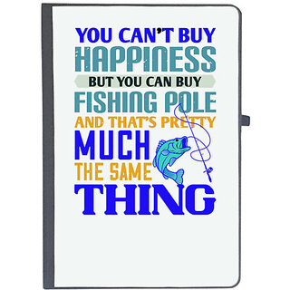                       UDNAG Ruled Notebook Diary 'Fishing | YOU CAN'T BUY HAPPINESS', [A5 80Pages 80GSM]                                              