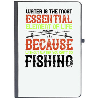                       UDNAG Ruled Notebook Diary 'Fishing | WATER IS THE MOST ESSENTIAL', [A5 80Pages 80GSM]                                              