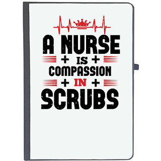                      UDNAG Ruled Notebook Diary 'Nurse | a nurse is compassion is', [A5 80Pages 80GSM]                                              