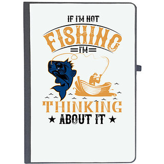                       UDNAG Ruled Notebook Diary 'Fishing | IF I'M NOT FISHING', [A5 80Pages 80GSM]                                              