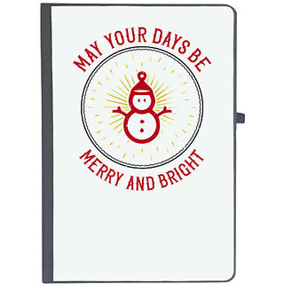                       UDNAG Ruled Notebook Diary 'Christmas | May your days be merry and bright', [A5 80Pages 80GSM]                                              